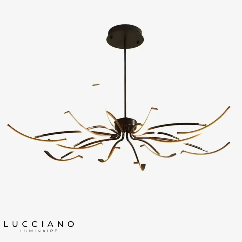 Lustre LED design métal tiges Kyio