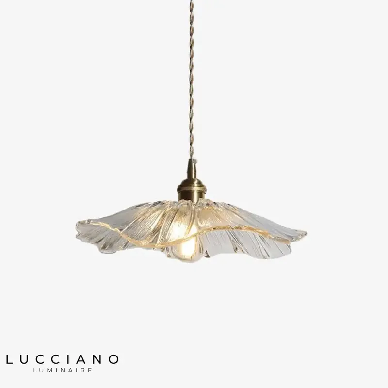 Suspension LED vintage en verre japonais
