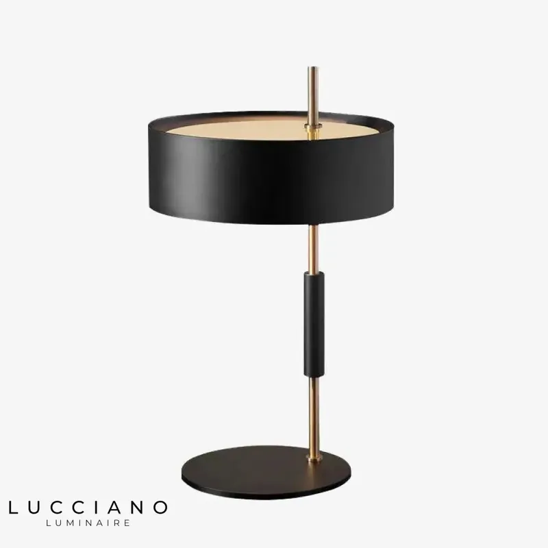 Lampe LED design métal doré noir