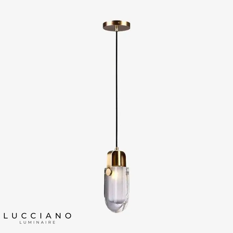 Suspension LED verre doré design