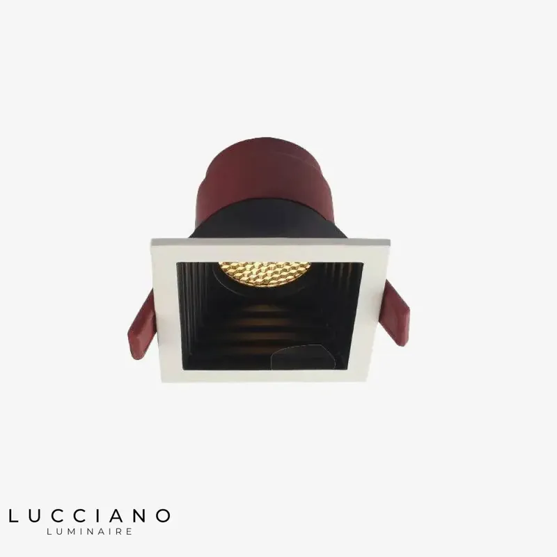 Spot LED carré encastré blanc