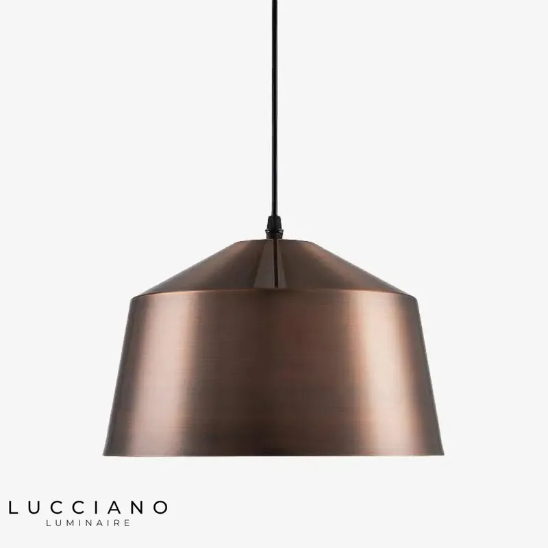 LED loft: suspension avec abat-jour cuivre