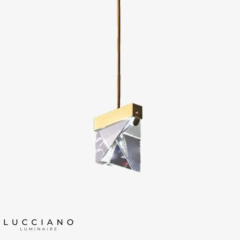 Suspension LED en verre cristal