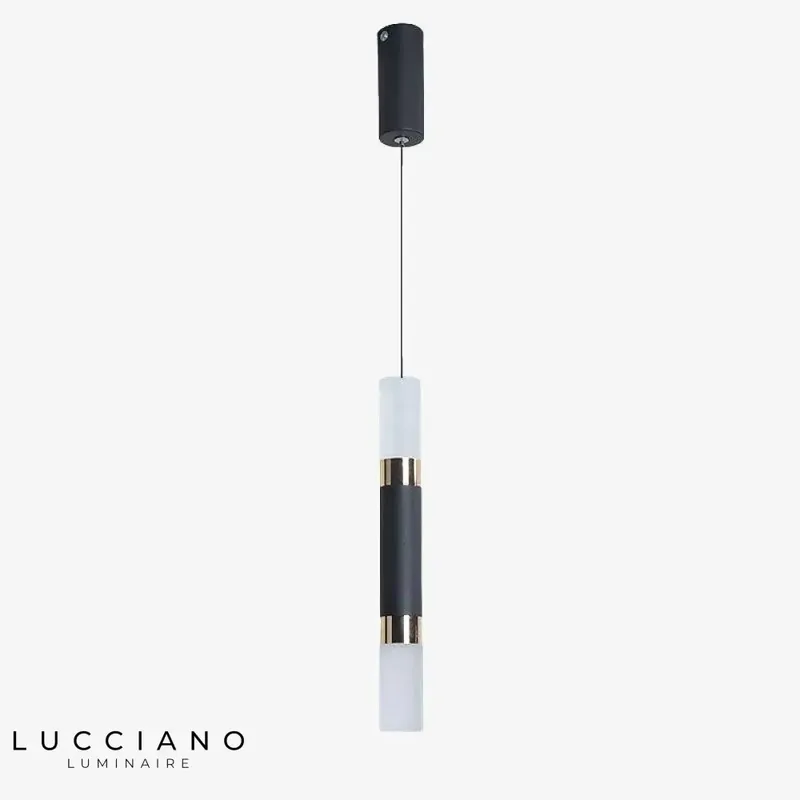 Suspension LED cylindrique Mosko acier