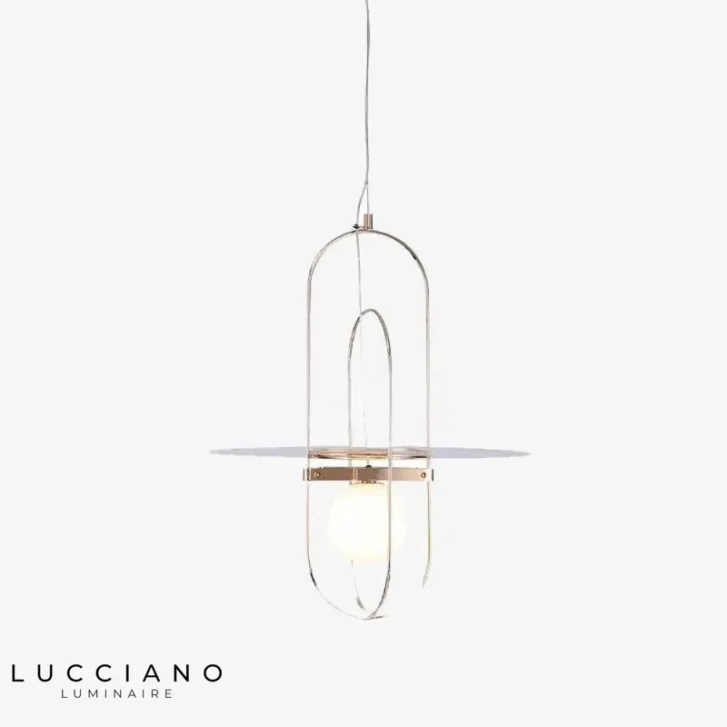 Lampe LED suspendue nordique métal-verre