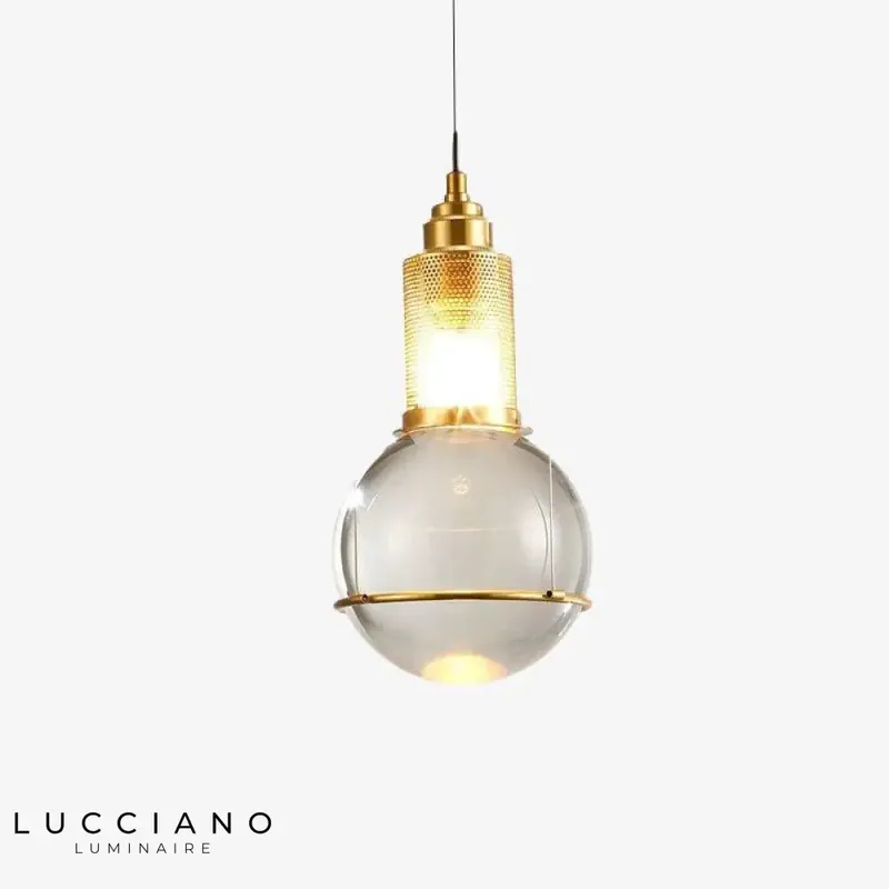 Suspension LED Dorée Cristal Luxury