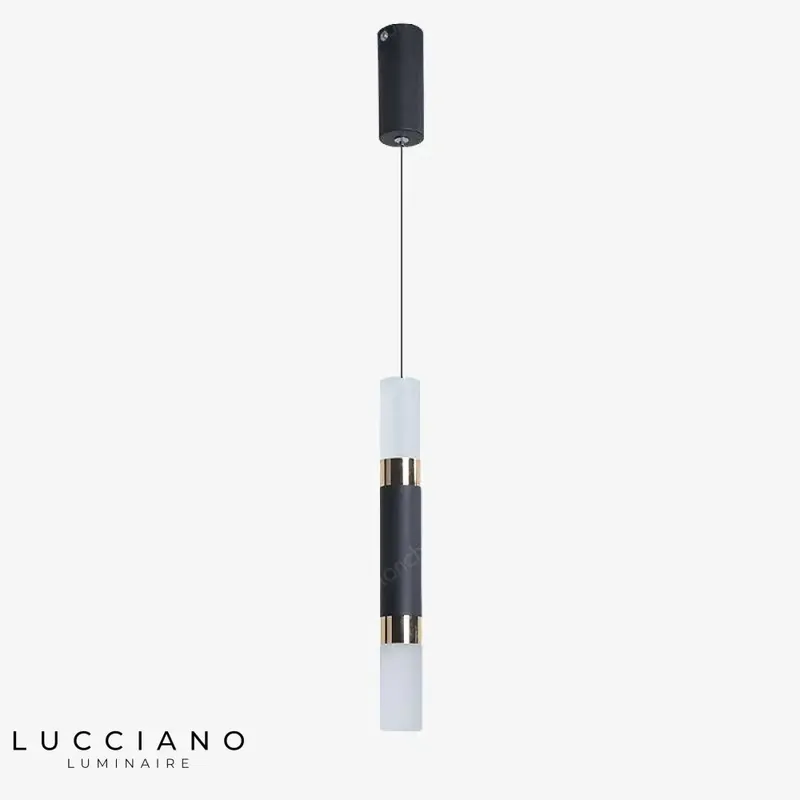 Suspension LED Cylindrique Métal Noir