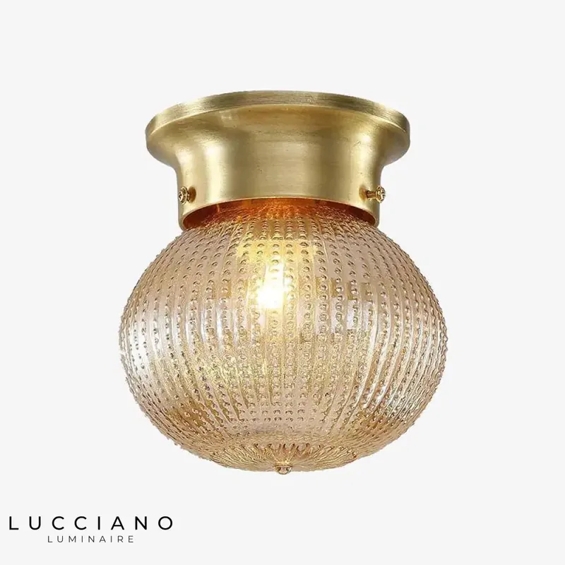 Suspension LED dorée avec cristal