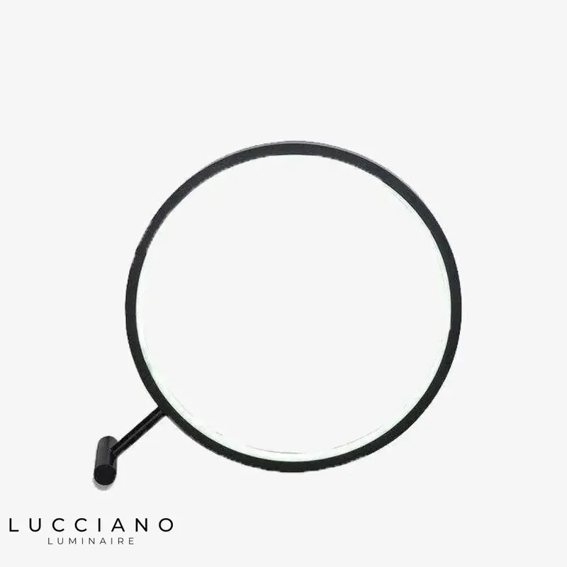 Lampe LED circulaire noire design
