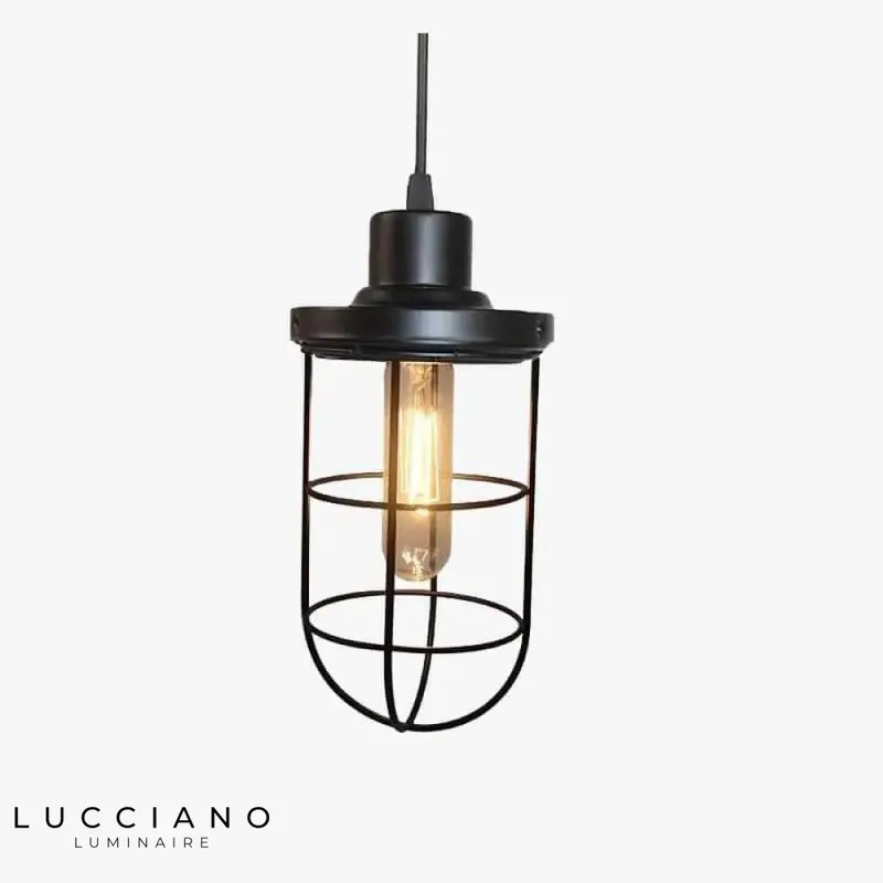 Suspension LED industrielle métal cage