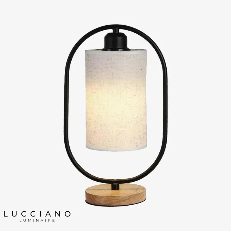 Lampe LED moderne avec abat-jour tissu
