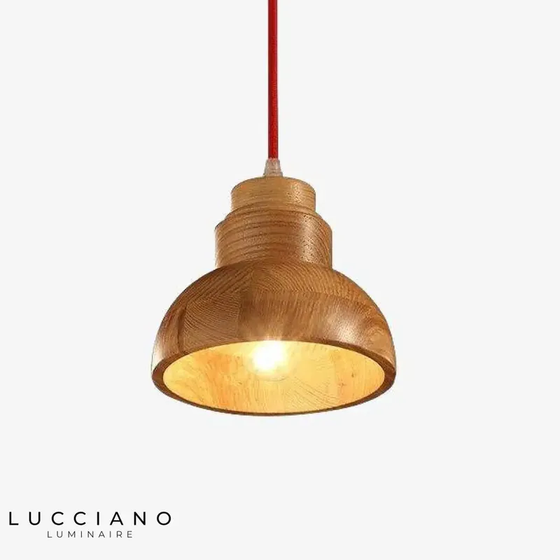 Suspension LED bois abat-jour Craft