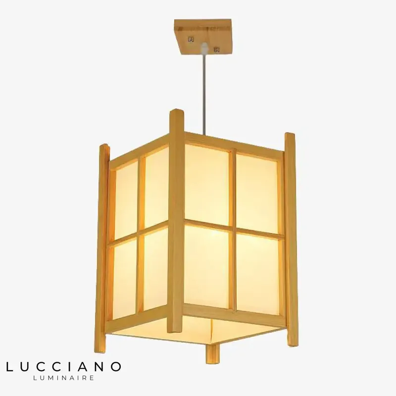 Lanterne LED Japonaise en Bois