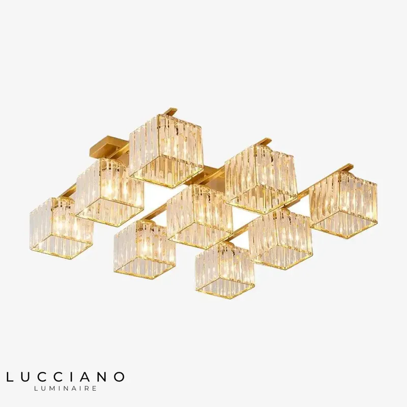 Plafonnier LED cristal design multiple