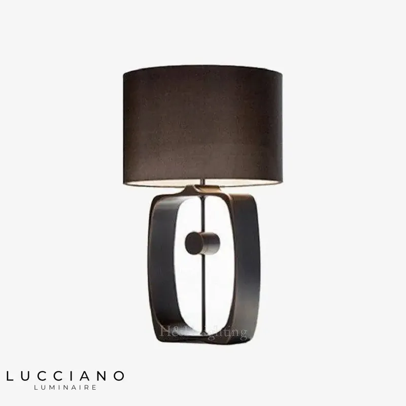 Élégante lampe LED noire arrondie