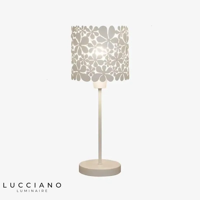 Lampe LED blanche enfants, abat-jour rond