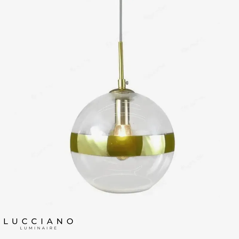 Suspension LED boule verre design
