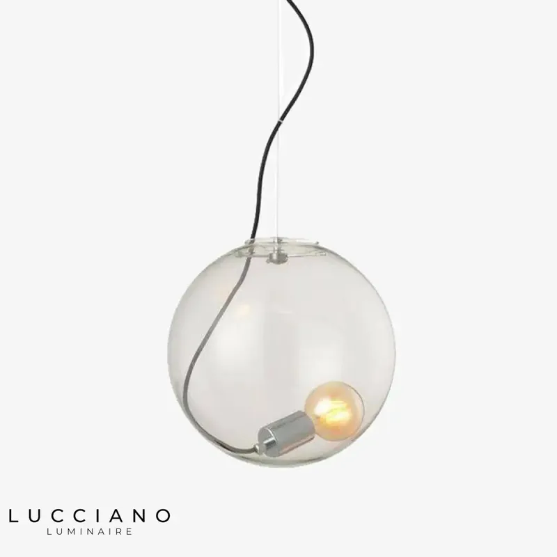 Suspension LED globe en verre moderne