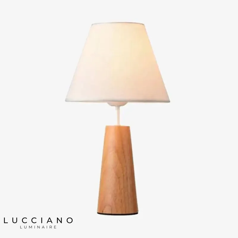 Lampe LED moderne en bois blanc