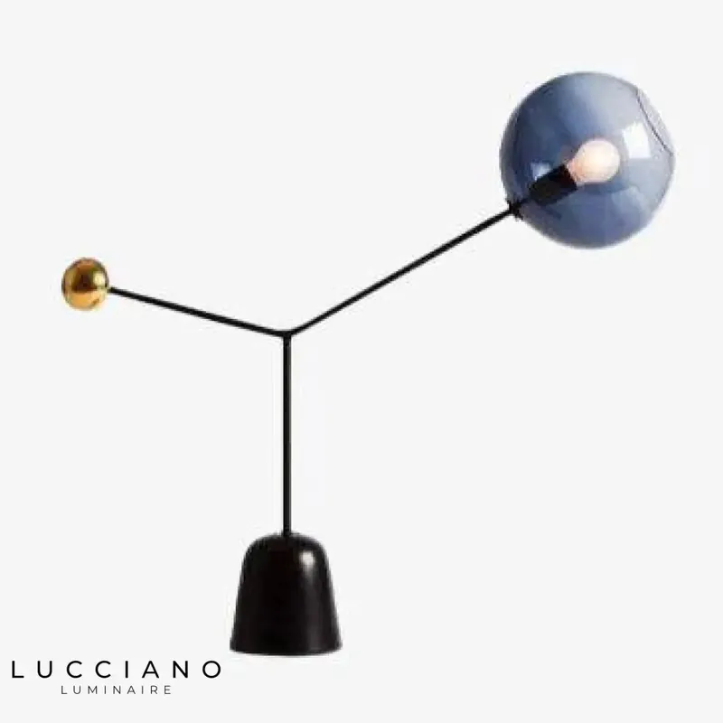 Lampe LED design en verre doré