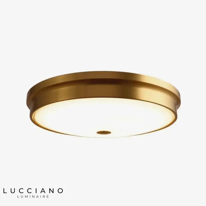 Plafonnier LED rond en métal épais