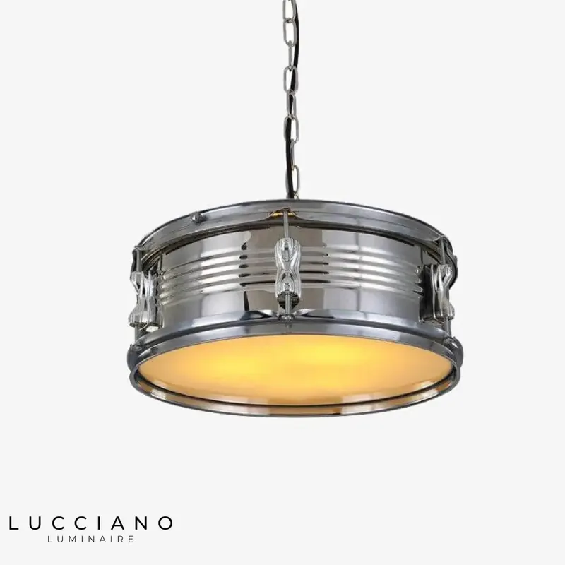 Suspension LED Métal Tambour