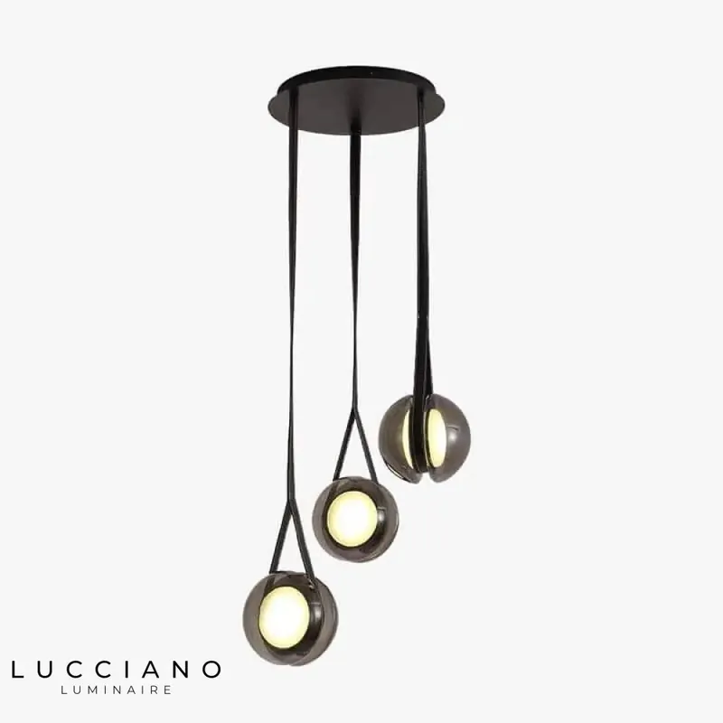 Suspension LED avec boule en verre