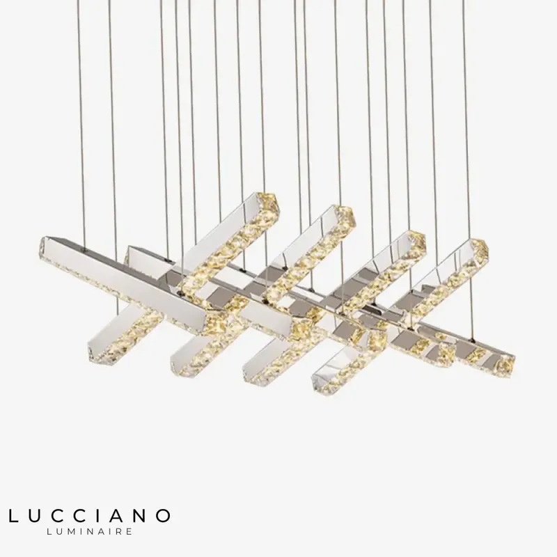 Lustre design LED en cristal