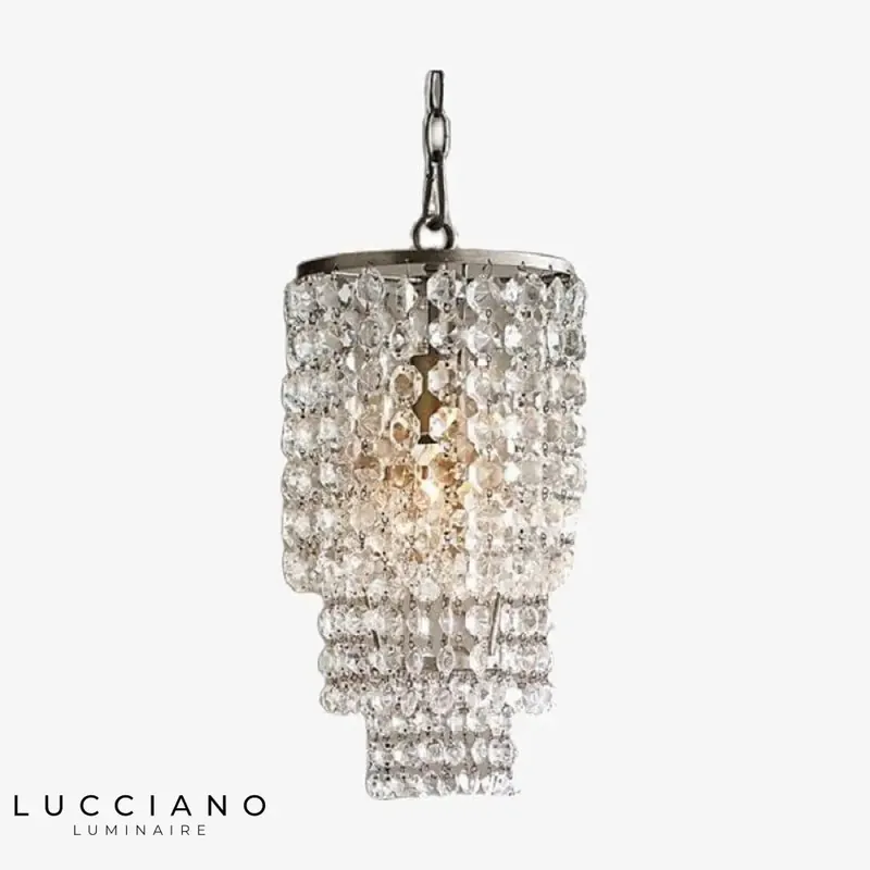 Suspension LED cristal doré ou argenté