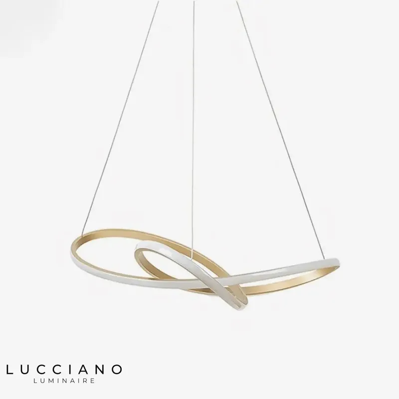 Suspension LED Anneau Doré Créatif