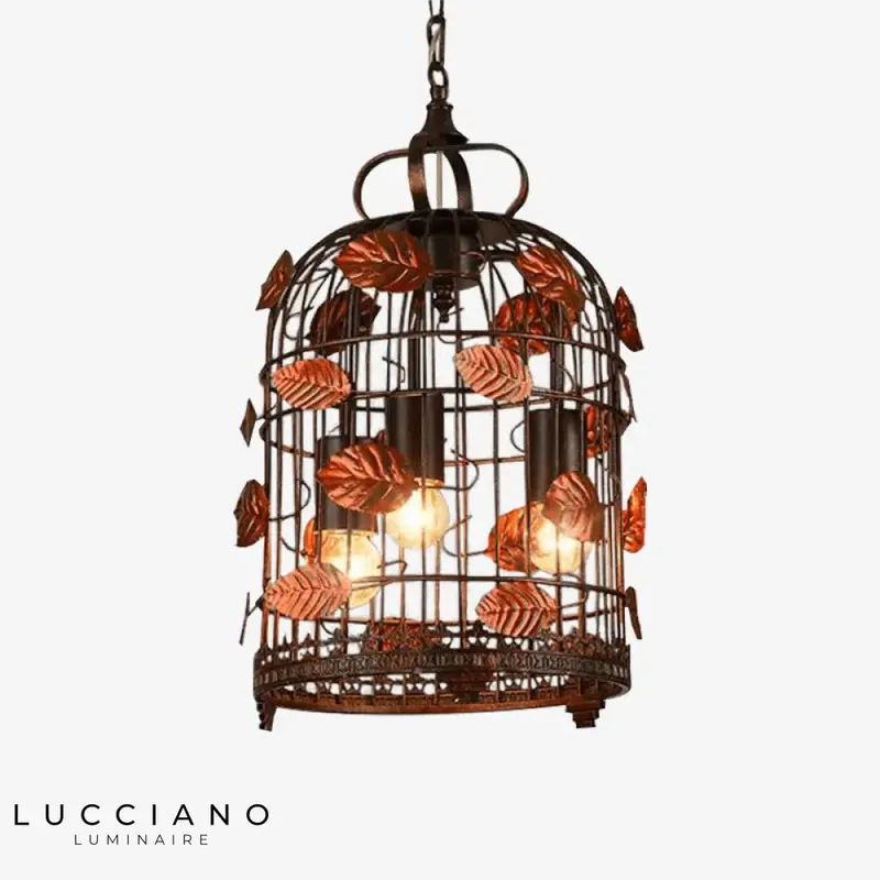Suspension LED Métal Style Cage Oiseaux