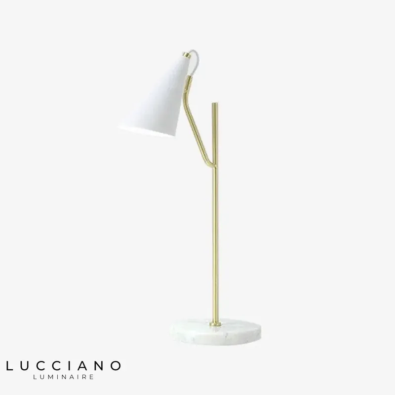 Lampe LED design marbre et laiton