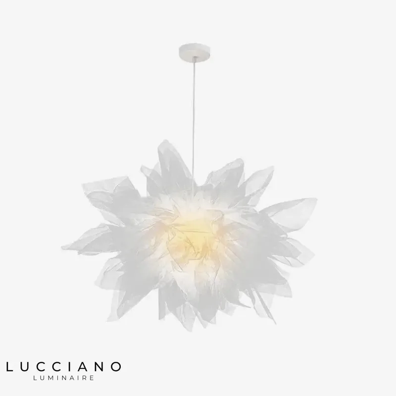 LED avec fleur en tissu suspendue