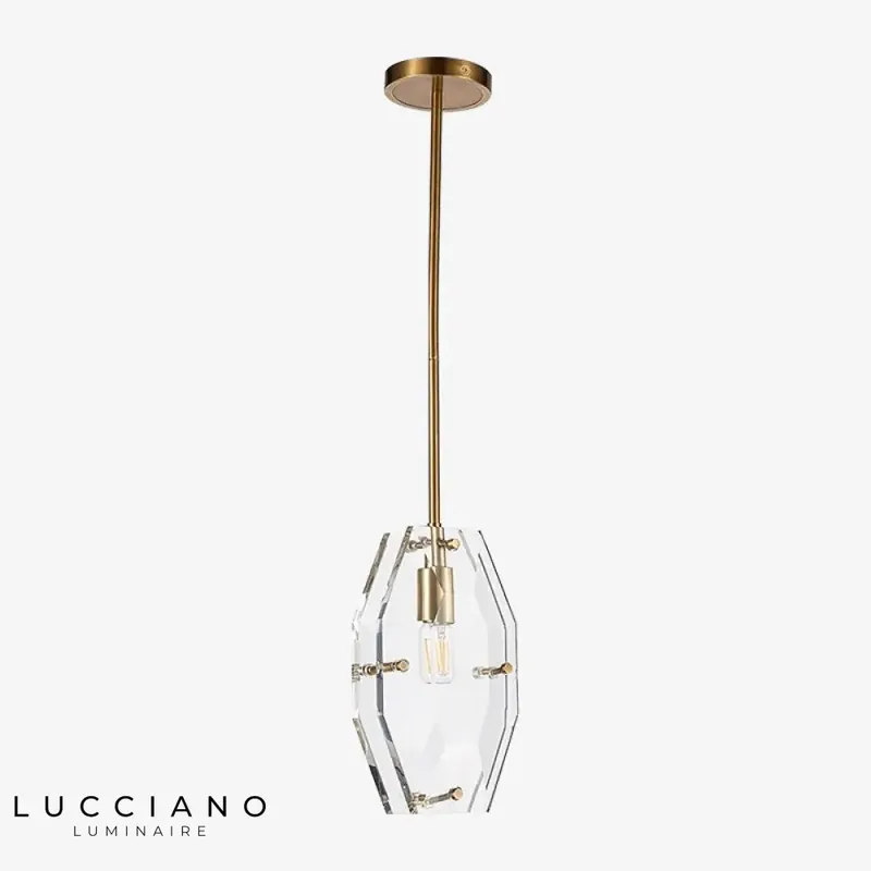 LED dorée luxe verre suspension design