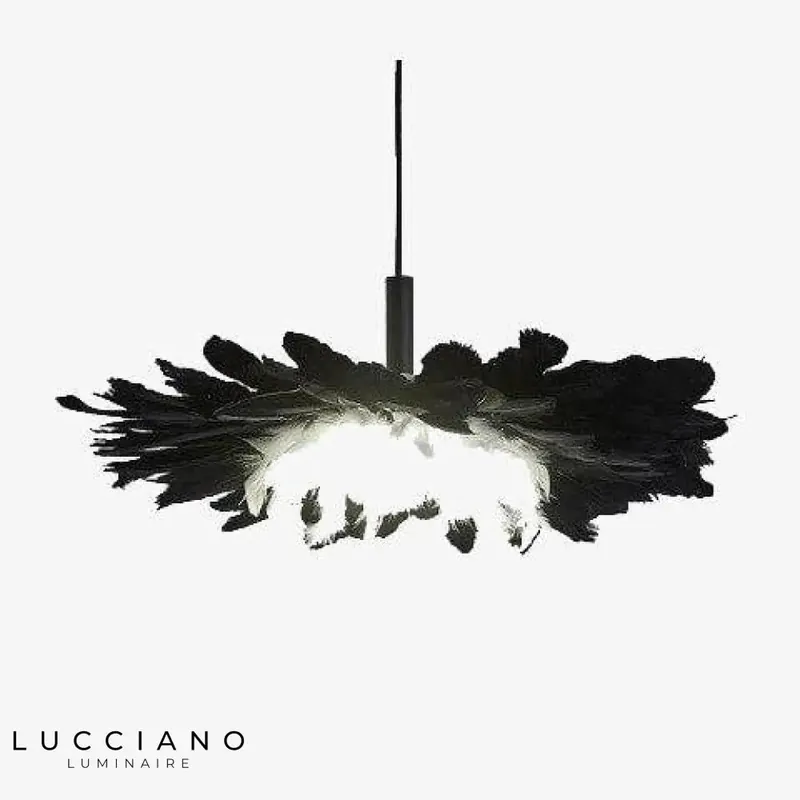 Suspension LED Romantique à Plumes