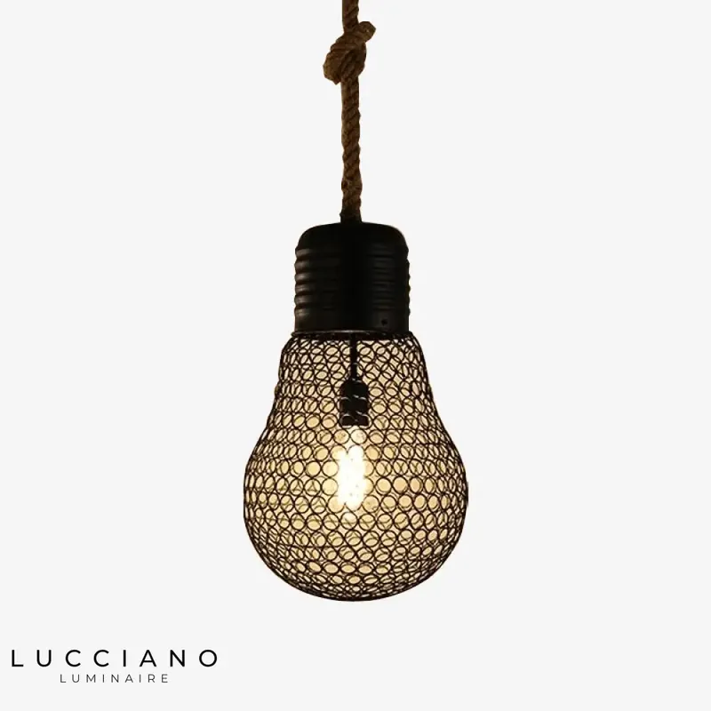 Suspension LED rustique imitation ampoule