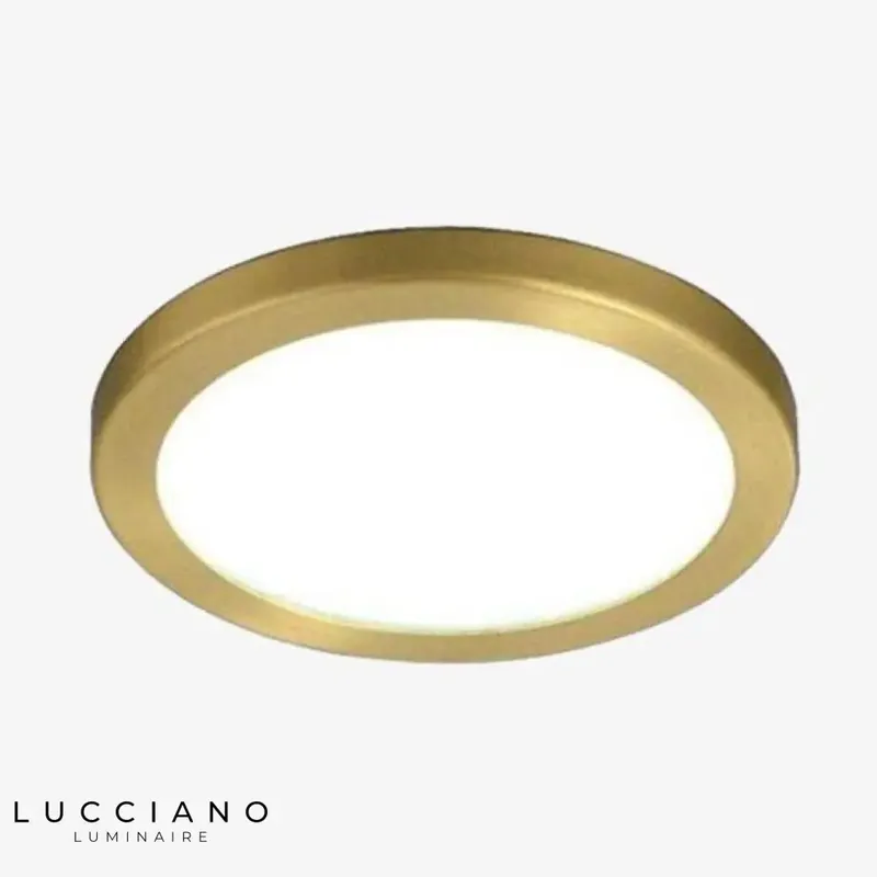 LED encastré rond doré
