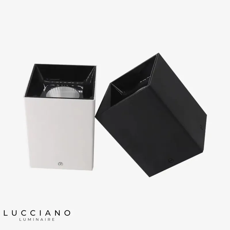 Cube LED Moderne Noir ou Blanc