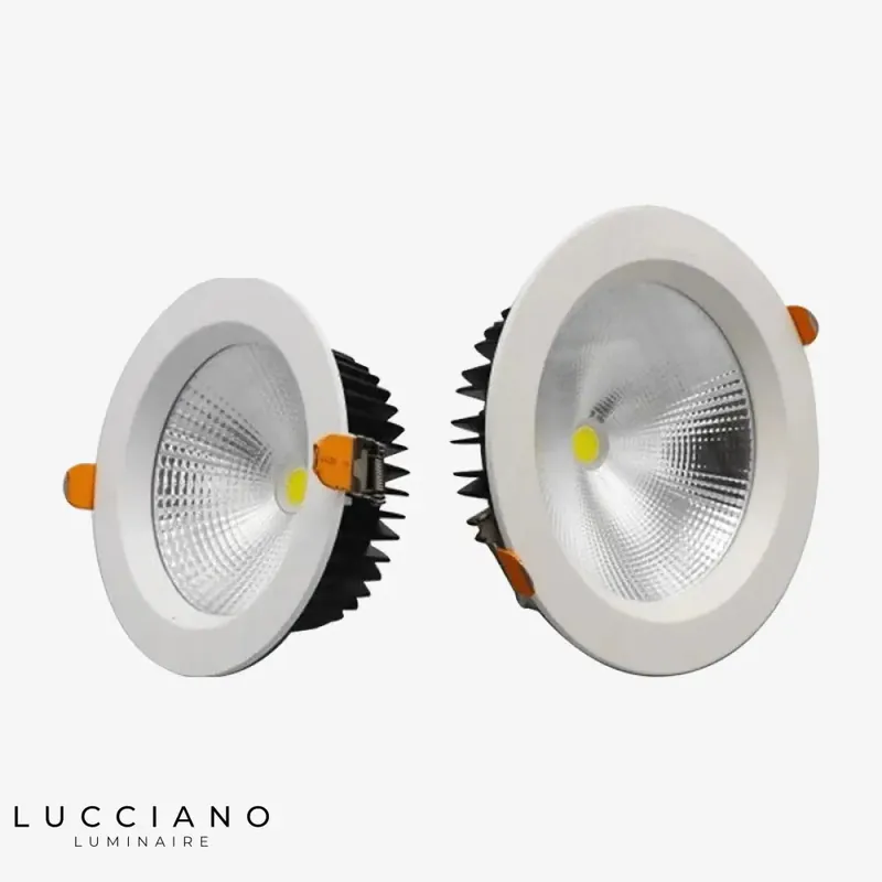 Spot encastré rond blanc aluminium