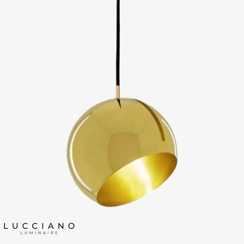 Suspension LED métal abat-jour arrondi