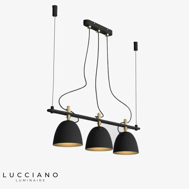 Suspension LED Design Multi-Abat-jours Noirs