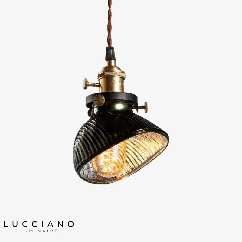 Suspension LED abats-jour noir doré