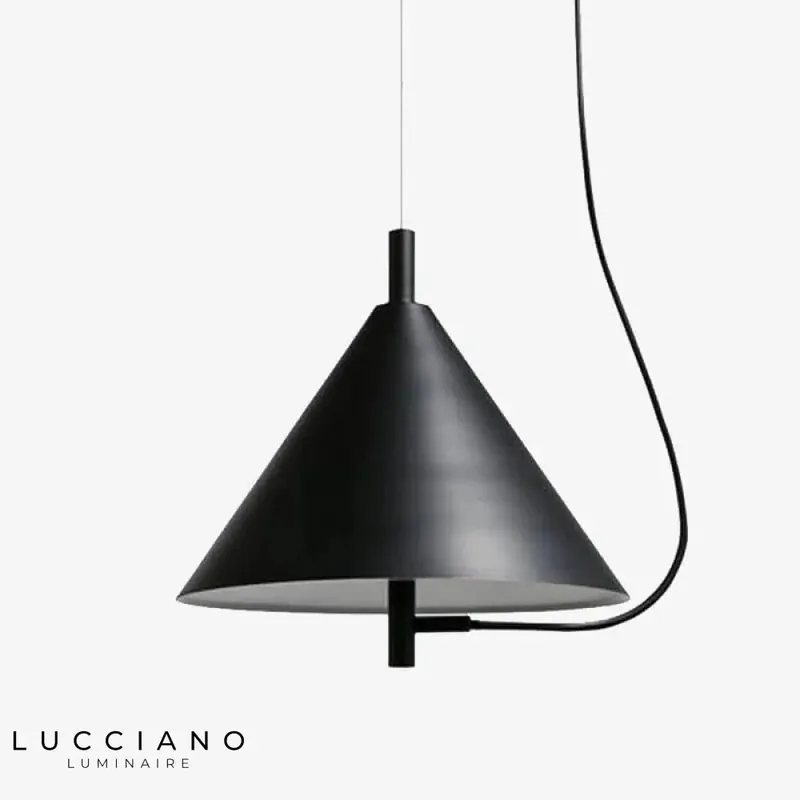 Suspension LED moderne conique noir
