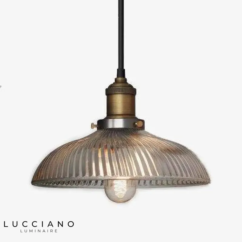 Lampe suspension LED verre Edison