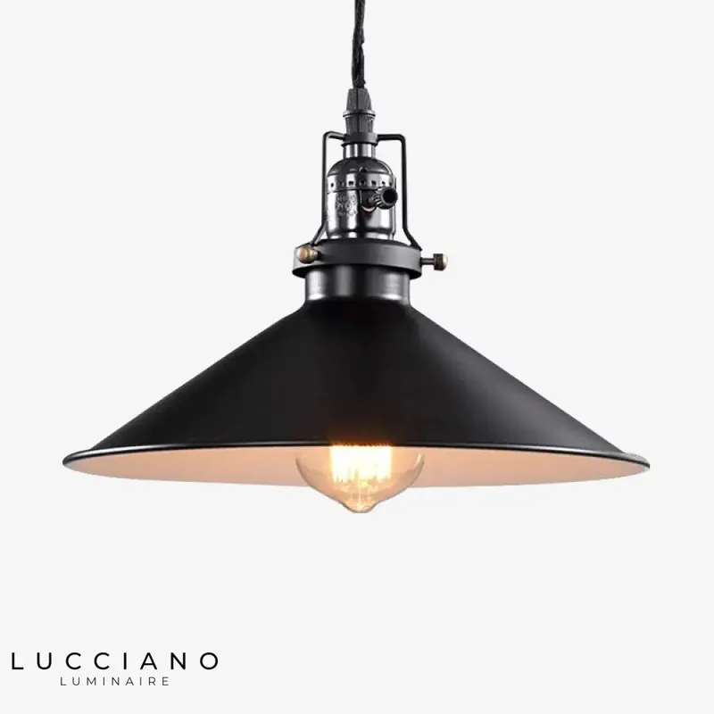Suspension LED conique métal Edison