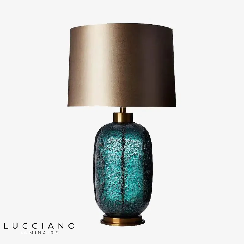 Lampe LED design en verre à motifs