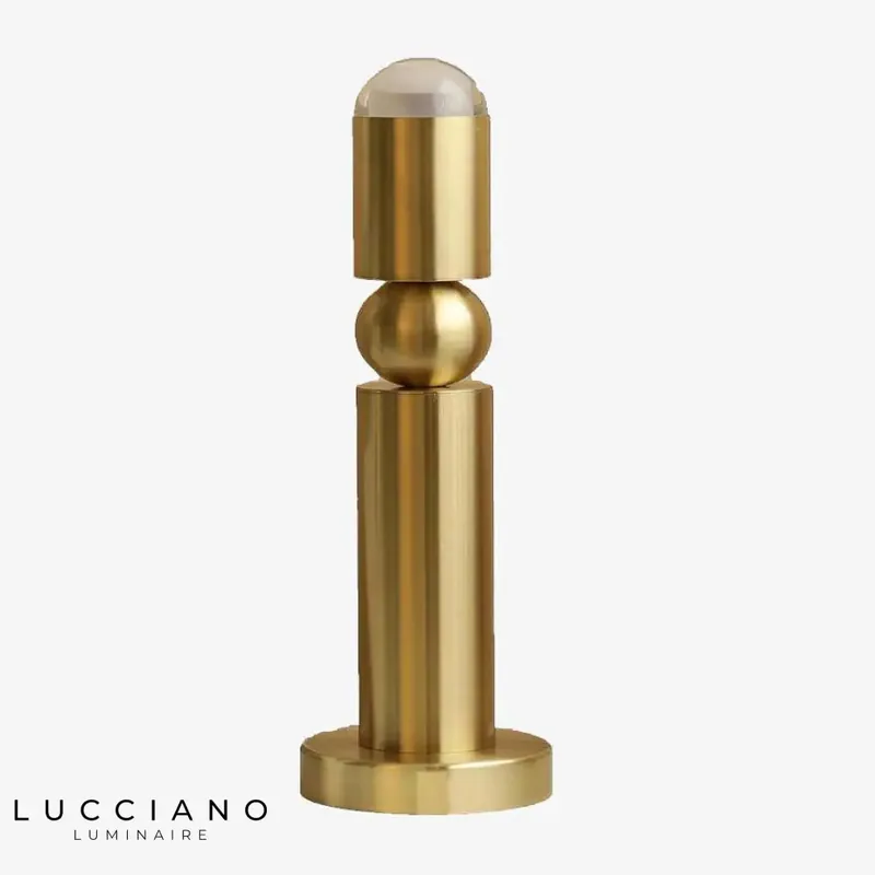 Lampe LED moderne cylindre doré