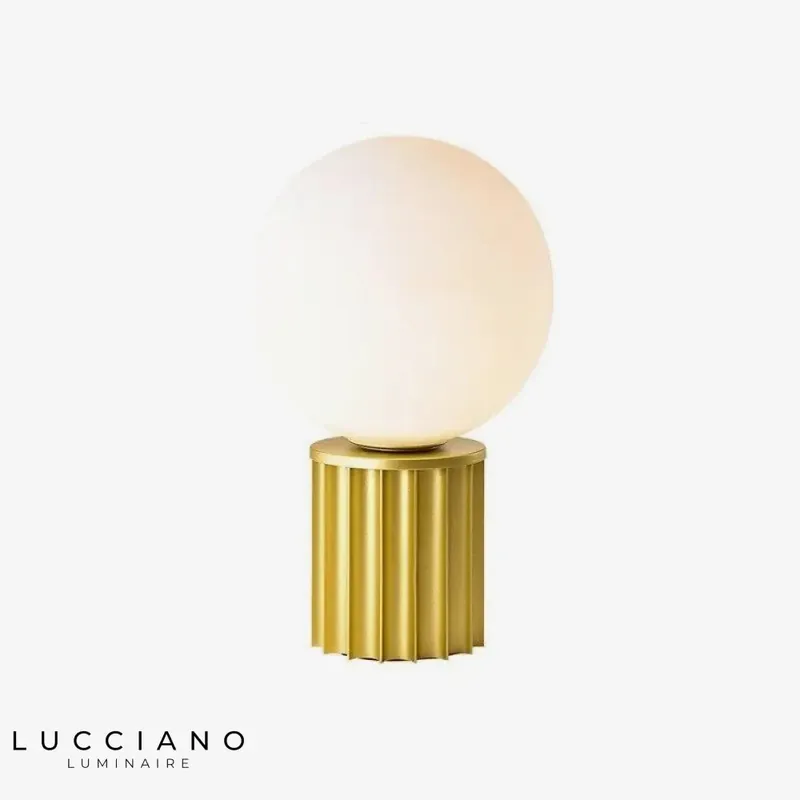 Lampe design métal doré LED blanche