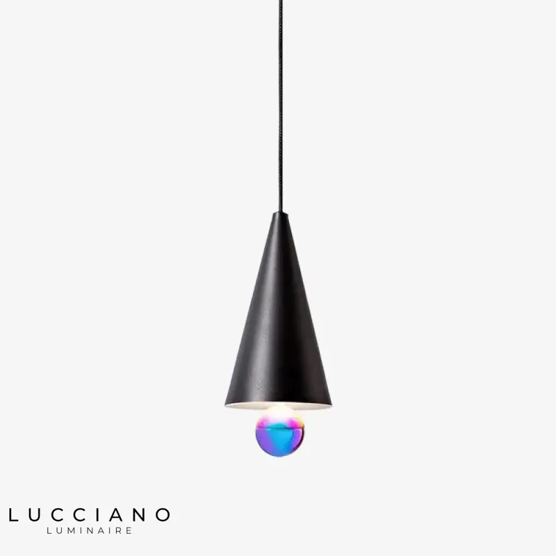 Suspension LED moderne abat-jour triangulaire