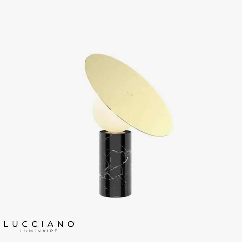 Lampe design LED marbre verre
